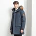 Men's Clothing Men's Long Down Jacket With Fur Hood, Winter Warm Thickened Parka Coat, Loose Fit Casual Overcoat For Youth_viptrois.com