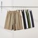 Men's Clothing New Men's And Women's Casual Simple Twill Double Sided Cotton Knitted Elastic Shorts Loose Sports Pants Five Point Pants_viptrois.com