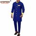 Men's clothing African national batik cotton men's casual two piece set_viptrois.com