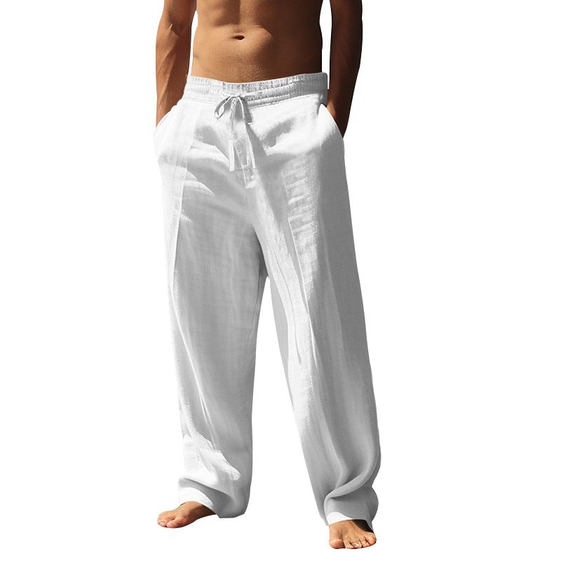 Men's Clothing Summer Men's Breathable Cotton And Linen Trousers Loose Casual Sports Men's Trousers Men_viptrois.com