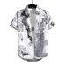 Men's Clothing Men's Ice Silk Breathable Summer Trendy High End Printed Shirt Half Sleeved Inch Shirt_viptrois.com