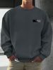 Autumn And Winter Men's Long Sleeved Round Neck Black Top Loose Casual Hoodie Hooded Hoodie_viptrois.com