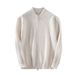 "Men's Slim-Fit Knit Cardigan – Solid Color Layering Essential (Greyish To Apricot, M-3XL)"_viptrois.com