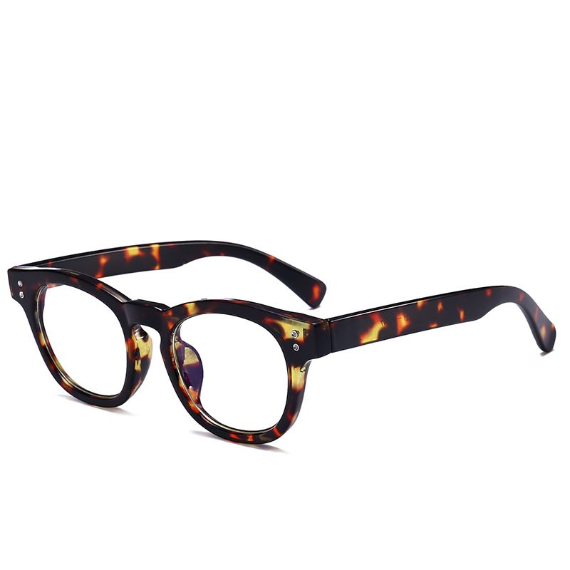 Women's Eyewear Frames New Retro Rice Nail Flat Glasses Round Frame Anti Blue Light Glasses Frame Net Celebrity Myopia Glasses Frame_viptrois.com