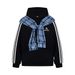 American Street Style Plaid Lace-Up Shawl Detachable Hooded Sweatshirt Pullover Loose Casual Spring Autumn Men's Vibe_viptrois.com