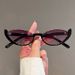 New Cat Eye Sunglasses European And American Fashion Internet Celebrity Same Style INS Glasses Simple And Avant Garde Sunglasses_viptrois.com