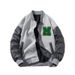 Men's Clothing High Street Woolen Leather Jacket For Men Couple Embroidered Flight Suit BF Style Vintage Baseball Jacket Trendy_viptrois.com