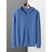 Men's Zip-Up Hooded Cardigan – Sporty Casual Knit Sweater With Front Pockets (Light Blue/Black/Grey/Dark Blue, Sizes S-3XL)_viptrois.com