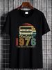 46th Birthday S T Shirt Vintage 1976 For Unisex Versatile Casual Comfortable Soft Streetwear Stylish Fashion Homme Breathable Designer Clothes_viptrois.com