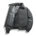 Men's Winter Short Puffer Jacket Retro Baseball Style Coat Loose Thickened Warm Casual Outerwear_viptrois.com