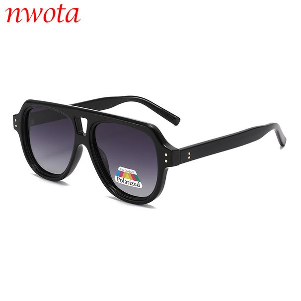 New Double Bridge Polarized Aviator Sunglasses TR Frame Propionate Inserted Legs Fashionable Driving UV Protection_viptrois.com