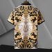 Men's Clothing New Summer Men's Fashion Casual Short Sleeved T Shirt Youth Retro Printed Lapel Ice Silk T Shirt For Men V802_viptrois.com