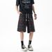 Men's Ethnic Style Casual Shorts Diamond Pattern Drawstring Elastic Loose Versatile Couple Summer Retro Bottoms_viptrois.com