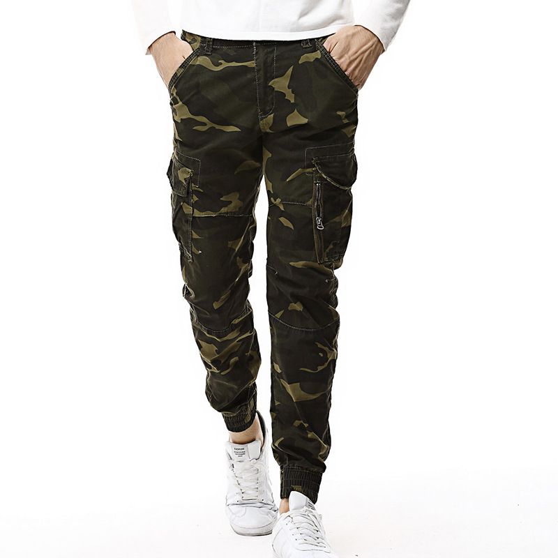 Men's Clothing 2024 Men's Outdoor Camouflage Pants Fashion Cargo Pants Multi-bag Pants_viptrois.com