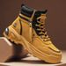 European Warm Series Men's 2025 Winter New Thick-Soled Casual Sports Martin Boots Outdoor Hiking Leather Versatile Work Safety Shoes_viptrois.com