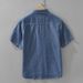 Retro Denim Short Sleeved Shirt For Men, Fashionable And Versatile, Artistic And Casual Loose Top_viptrois.com