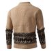 Men's Chunky Knit Cardigan Sweater With Half-Turtle Neck, Casual Open Front Coat For Autumn Winter, Fashionable Loose Fit Cable Knit Pullover_viptrois.com