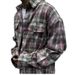 American High Street Men's Versatile Plaid Vintage Gradient Cleanfit Style Design Long Sleeve Shirt_viptrois.com