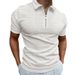 Summer Men's Polo Shirt Short Sleeve Zipper Personality Casual Outdoor Breathable Waffle Zipper Style Polo Shirt_viptrois.com