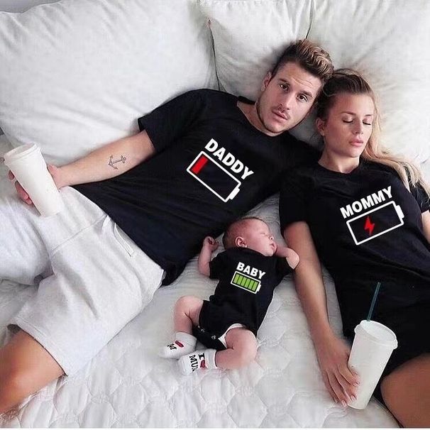 Cross Border American European Parent Child Clothing Summer Family Clothing Family Of Three Or Four Mother And Daughter Short Sleeved T Shirt_viptrois.com