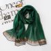 Unisex Mulberry silk striped scarf Women's warm fashion silver silk shawl ethnic style scarf_viptrois.com