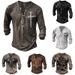 Printed Youth Cotton Regular Unhooded Large Slim Fit Collarless Casual Long Sleeve Men's T-shirt_viptrois.com