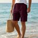 Men's Summer Casual Checkered Cargo Shorts, Loose Fit Multi-Pocket Knee-Length Shorts For Travel & Commute_viptrois.com