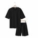 Men's Heavyweight Cotton-Terry Short Sleeve Tee & Shorts Set | Casual Loungewear Solid Color Comfort Outfit_viptrois.com