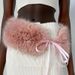 Gothic Halloween Belt With Fluffy Skeleton Hand & Skull Design – Velvet Adjustable Waistband For Women & Men (White, Pink, Brown)_viptrois.com