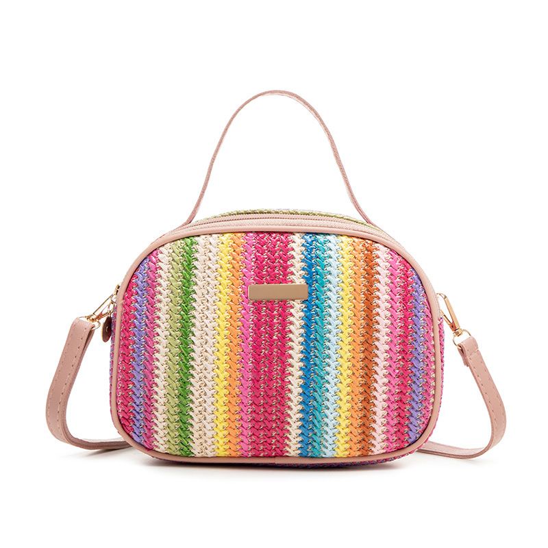 Women's Bag New Ladies Bag Straw Colored Hand Held Sequined Ladies Messenger Bag_viptrois.com