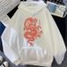 Autumn Winter New Candy Color Sweatshirt Couple Shirt Red Dragon Printed Pattern Hoodie_viptrois.com
