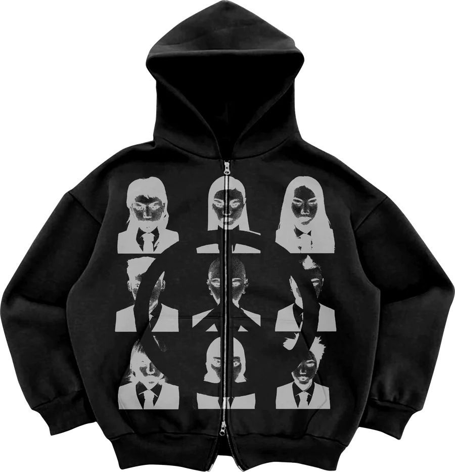 2024 Style Hoodie For Men And Women Loose Pocket Sweatshirt Street Sports Zipper Cardigan Y2K Jacket_viptrois.com