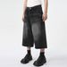 Men's Clothing Summer High Street Profile Wide Leg Drape Seven Point Jeans_viptrois.com