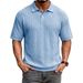 Men's Summer Shirt – Classic Solid Color, Comfortable Knit Fabric, Versatile Casual & Smart Wear_viptrois.com