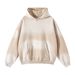 Vintage Washed Gradient Hoodie – Oversized Fleece-Lined Streetwear Sweatshirt With Drop Shoulder_viptrois.com