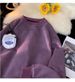 Suede Round Neck Sweatshirt Men's Long Sleeved Jacket Winter Thick Top_viptrois.com