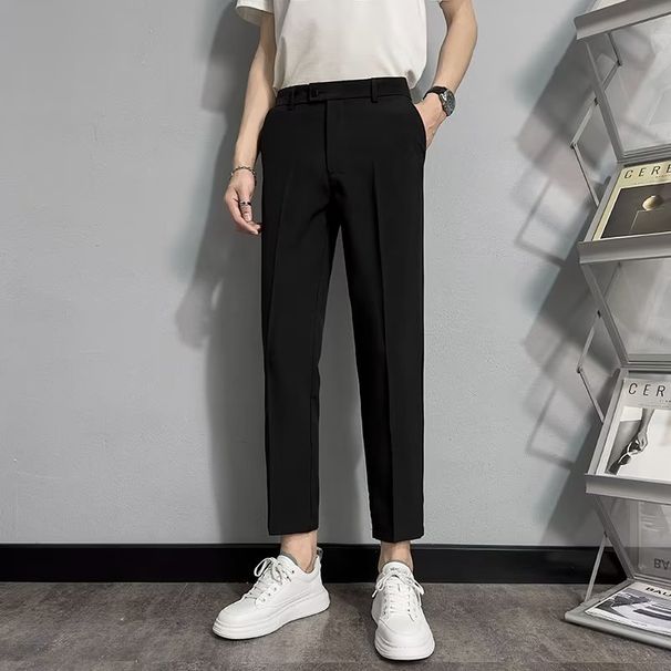 Men's Clothing trousers literary fashion summer trend nine point trousers new men's trendy loose lazy youth popular_viptrois.com