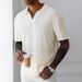 2025 Knitted Water-Soluble Jacquard Hollow Fabric T-Shirt, New European And American Style Men's Cross-Border Cardigan_viptrois.com