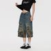 Loom European And Hip-Hop American Retro Cool Patchwork Jeans Men Street Style Personality Versatile Casual Camouflage_viptrois.com