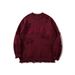 Vintage Distressed Letter Jacquard Sweater – Oversized Comfort Knit Pullover For Men (Black/Red/Light Blue/Gray/Burgundy, S/M/L/XL/2XL)_viptrois.com