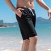 Men's Clothing Five Point Swimming Trunks Solid Color Large Size Casual Sports Shorts_viptrois.com