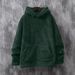 Men's Fleece-Lined Hoodie - Winter Warm Pullover With Oversized Pockets (S-XXL, Black/Green/Grey/Khaki)_viptrois.com