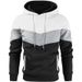 Men's Clothing Men's Color Block Hooded Sweatshirt | Casual Pullover Sportswear | Loose Fit Long Sleeve Zip-Up Hoodie For Spring & Autumn_viptrois.com