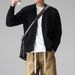 Pure 2023 Korean Version Simple Lazy Style Cardigan Sweater Men's V-neck Autumn Winter Casual Solid Color Loose Knitted_viptrois.com