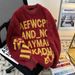 Letter Jacquard College Style Scarf Sweater Men's Autumn/Winter New Loose Knitted Sweater For Warmth_viptrois.com