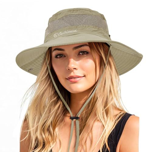 Sun For Men And Women - Outdoor Summer Hiking UV Protection Bucket Cap With Chin Strap Fishing Safari Foldable Mesh Wide_viptrois.com