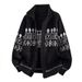 Men's Clothing Men's Christmas Knit Cardigan With Shawl Collar, Oversized Plaid Pattern, Warm & Stylish Fall Winter Pullover Sweater For Big & Tall_viptrois.com