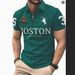 Men's 3D Digital Print Lapel Polo Shirt High End Business Trendy Brand Zipper Summer Top_viptrois.com