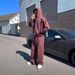 Unisex Minimalist Hoodie Set – High Neck Pullover & Joggers In Neutral Tones (S-XL, Grey/Brown, Streetwear Essentials)_viptrois.com