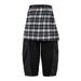 Two-Piece Loose Scimitar Pants Niche Trendy Brand Men's Fashion Design Plaid Detachable Zipper Curved Wide-Leg_viptrois.com